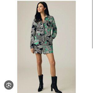 Farm Rio black and green demon foliage jumpsuit